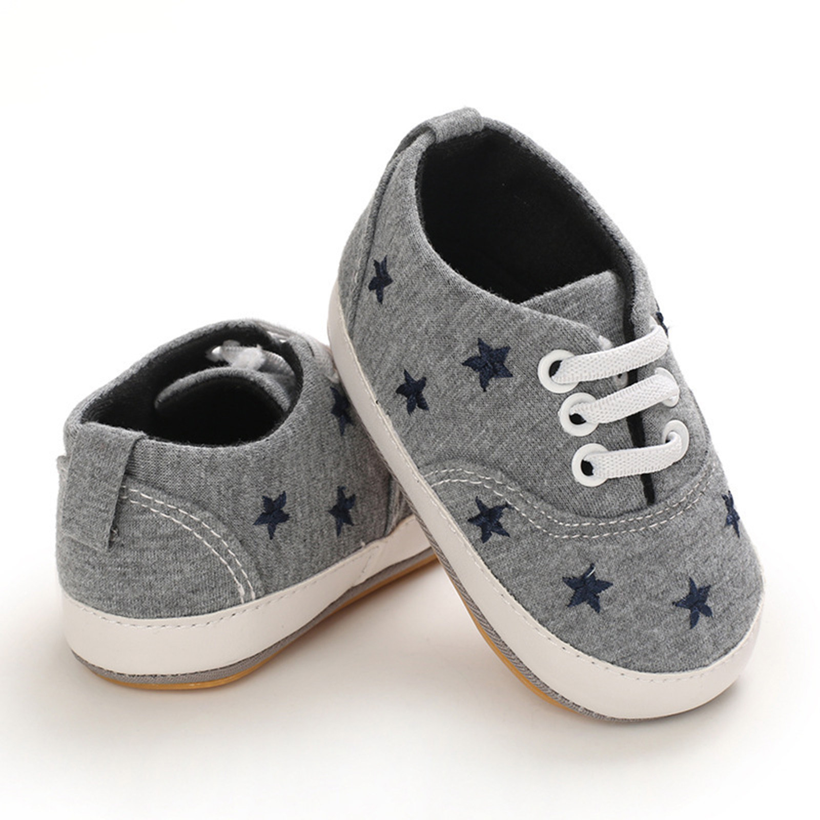 Avrntaa Baby First Walking Shoes - Infant Non Slip Soft Sole Girls Crib Canvas Casual Sneaker Multi-color Shoes Size 12-18 Months